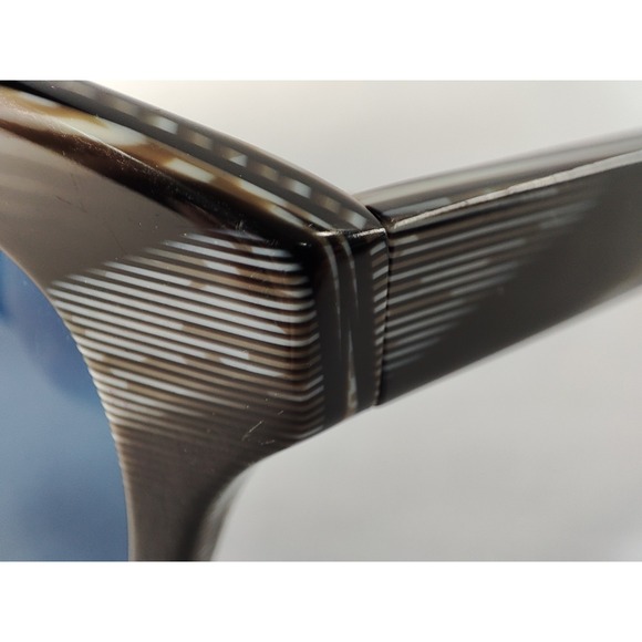 Warby Parker Piper 944 Sunglasses Striped Brown Grey 54-18-140 Blue Lens +‎ Case main image 14